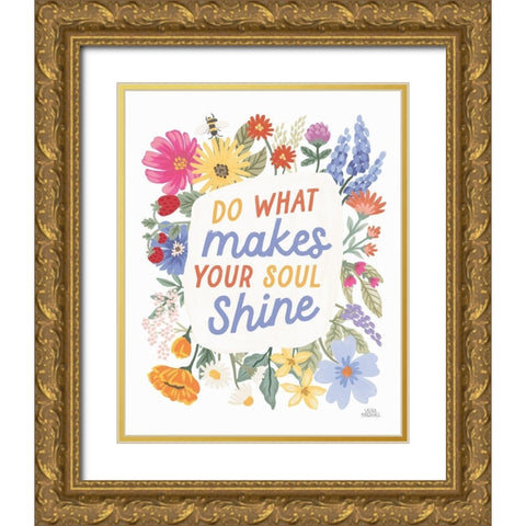 Wild Meadow VII Gold Ornate Wood Framed Art Print with Double Matting by Marshall, Laura