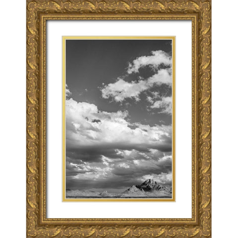 Long Way to Ride BW Gold Ornate Wood Framed Art Print with Double Matting by Larson, Nathan