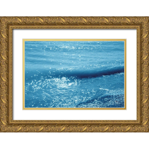 Sparkling Waters I Gold Ornate Wood Framed Art Print with Double Matting by Larson, Nathan