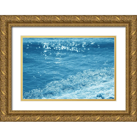 Sparkling Waters II Gold Ornate Wood Framed Art Print with Double Matting by Larson, Nathan