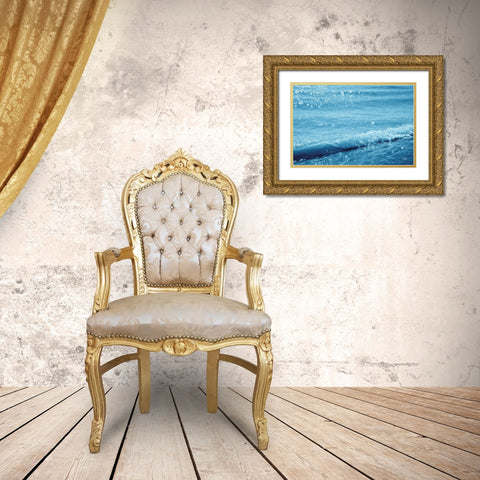 Sparkling Waters III Gold Ornate Wood Framed Art Print with Double Matting by Larson, Nathan