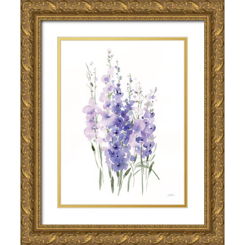 Spring Blooms III Gold Ornate Wood Framed Art Print with Double Matting by Pete, Katrina