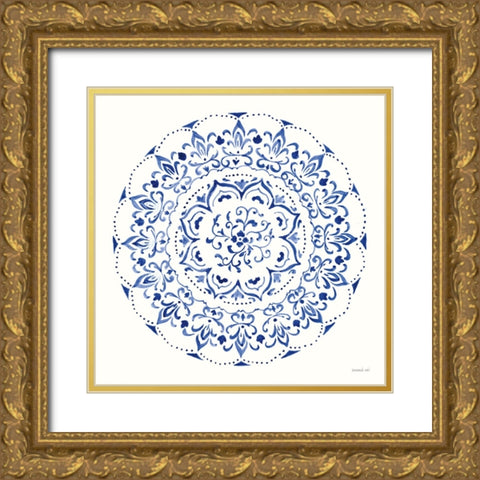 Circle of Life I Gold Ornate Wood Framed Art Print with Double Matting by Nai, Danhui