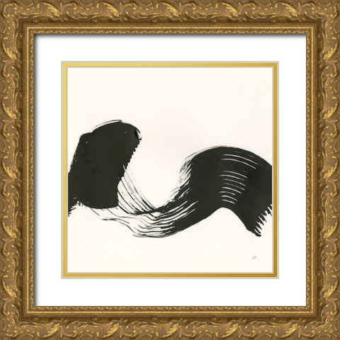 Brushed I Gold Ornate Wood Framed Art Print with Double Matting by Paschke, Chris
