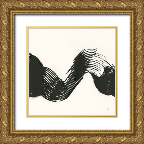 Brushed VI Gold Ornate Wood Framed Art Print with Double Matting by Paschke, Chris