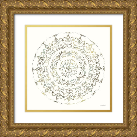Earthen Circle of Life I Gold Ornate Wood Framed Art Print with Double Matting by Nai, Danhui