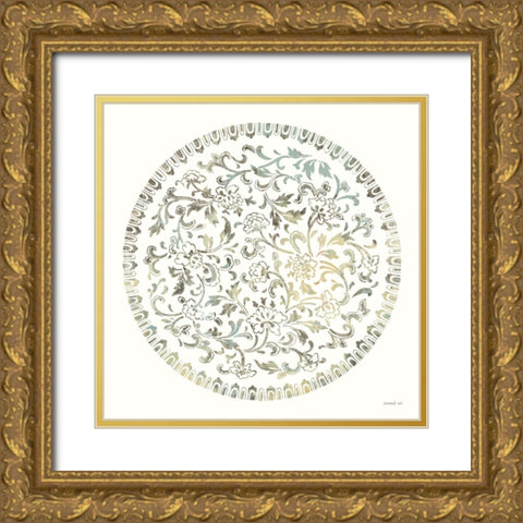 Earthen Circle of Life II Gold Ornate Wood Framed Art Print with Double Matting by Nai, Danhui