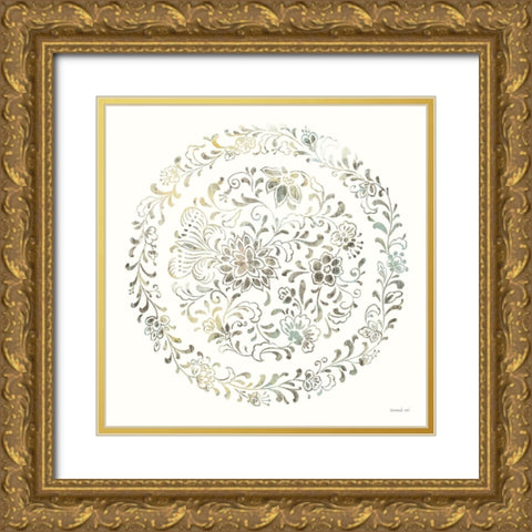 Earthen Circle of Life III Gold Ornate Wood Framed Art Print with Double Matting by Nai, Danhui