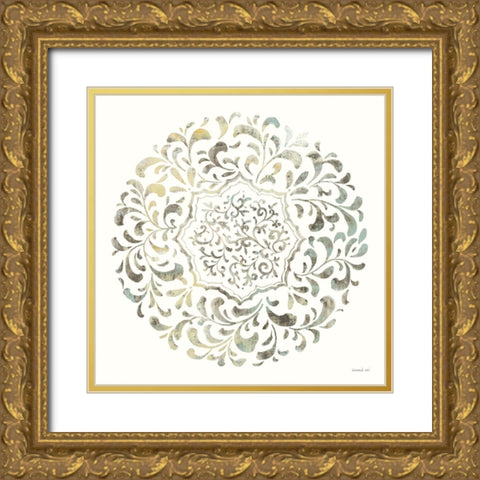 Earthen Circle of Life IV Gold Ornate Wood Framed Art Print with Double Matting by Nai, Danhui