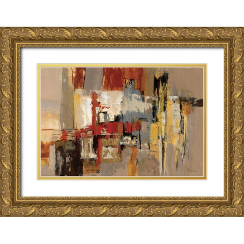 Melody for Guitar and Sax Gold Ornate Wood Framed Art Print with Double Matting by Vassileva, Silvia