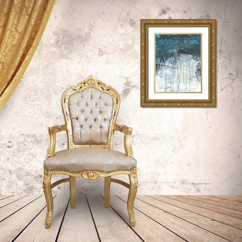 Glacial Gold Ornate Wood Framed Art Print with Double Matting by Prahl, Courtney