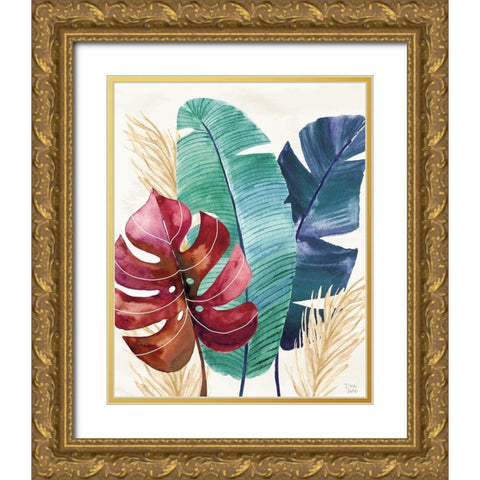 The Tropics III Gold Ornate Wood Framed Art Print with Double Matting by June, Dina