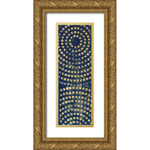 Juxtapose II Panel I Gold Ornate Wood Framed Art Print with Double Matting by Warrick, Cheryl