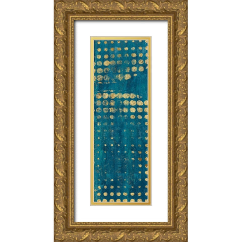 Juxtapose II Panel II Gold Ornate Wood Framed Art Print with Double Matting by Warrick, Cheryl