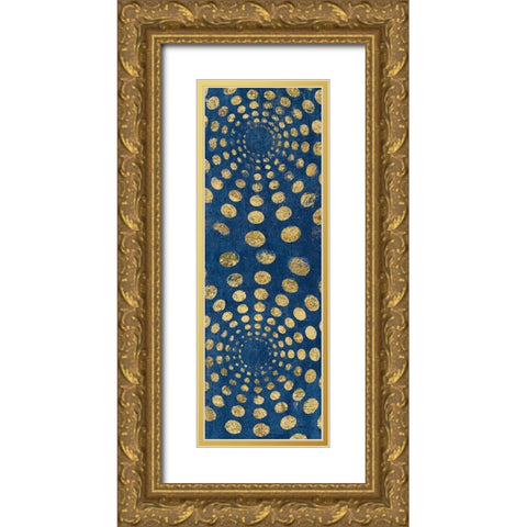 Juxtapose II Panel III Gold Ornate Wood Framed Art Print with Double Matting by Warrick, Cheryl
