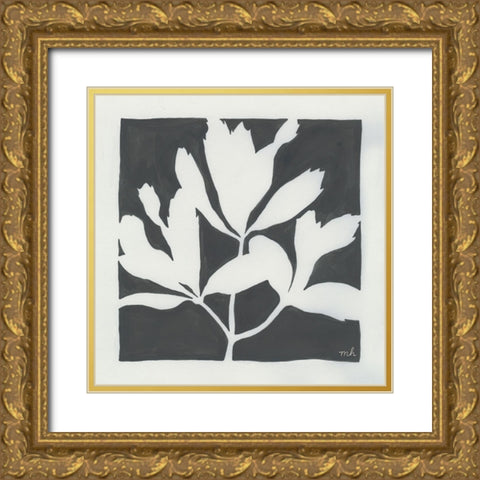 Growing II Gray Gold Ornate Wood Framed Art Print with Double Matting by Hershey, Moira