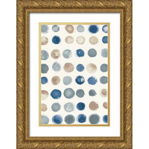 Spot of Rain Vallarta Blue Crop Gold Ornate Wood Framed Art Print with Double Matting by Novak, Shirley