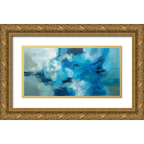 Ocean Storm Gold Ornate Wood Framed Art Print with Double Matting by Vassileva, Silvia