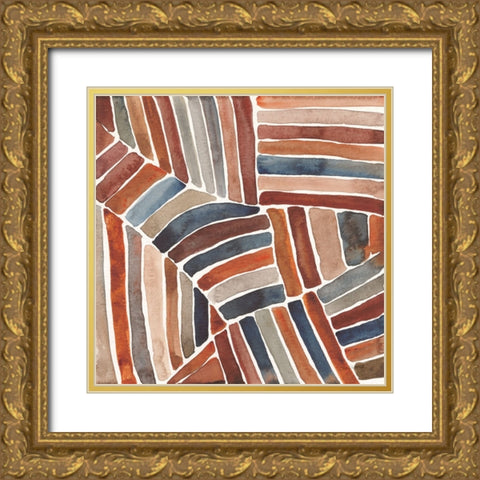 Furrow II Gold Ornate Wood Framed Art Print with Double Matting by Warrick, Cheryl