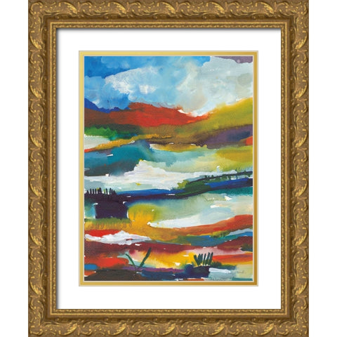 Nocturne I Gold Ornate Wood Framed Art Print with Double Matting by Warrick, Cheryl