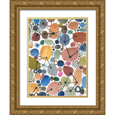 Bliss I Gold Ornate Wood Framed Art Print with Double Matting by Warrick, Cheryl