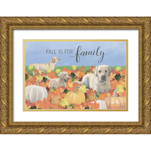 Fall at the Farm I Gold Ornate Wood Framed Art Print with Double Matting by Wiens, James