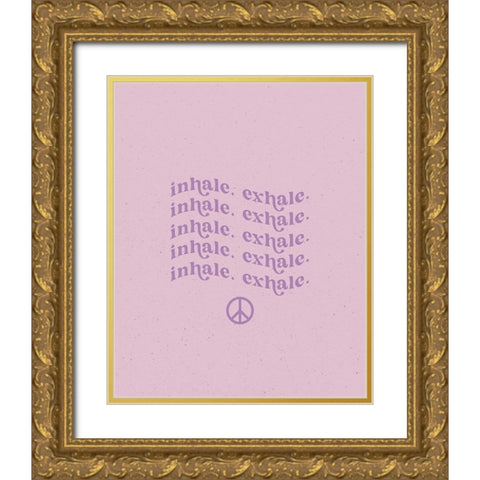 Wavy Words II Gold Ornate Wood Framed Art Print with Double Matting by Wild Apple Portfolio