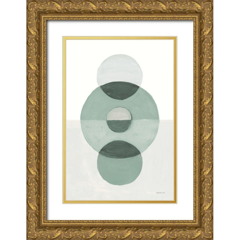 In Between II Eucalyptus Gold Ornate Wood Framed Art Print with Double Matting by Nai, Danhui