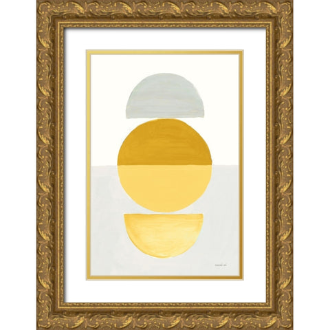 In Between I Yellow Gold Ornate Wood Framed Art Print with Double Matting by Nai, Danhui