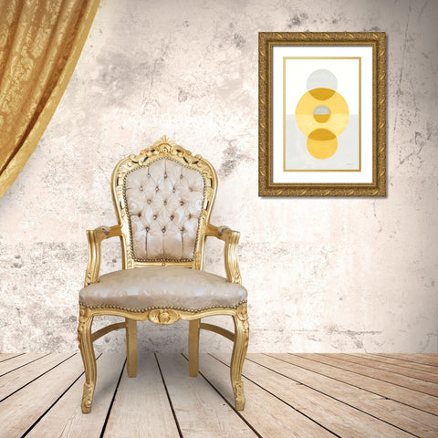 In Between II Yellow Gold Ornate Wood Framed Art Print with Double Matting by Nai, Danhui