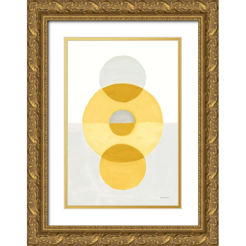 In Between II Yellow Gold Ornate Wood Framed Art Print with Double Matting by Nai, Danhui