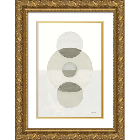 In Between II Neutral Gold Ornate Wood Framed Art Print with Double Matting by Nai, Danhui