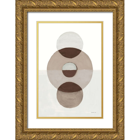 In Between II Earth Gold Ornate Wood Framed Art Print with Double Matting by Nai, Danhui