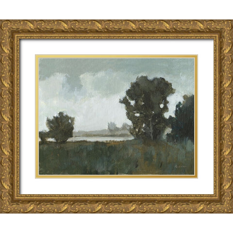 Waterway Gold Ornate Wood Framed Art Print with Double Matting by Munger, Pamela