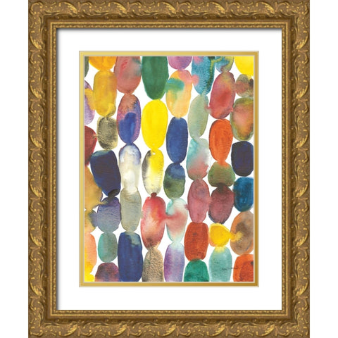 Orbs II Gold Ornate Wood Framed Art Print with Double Matting by Warrick, Cheryl