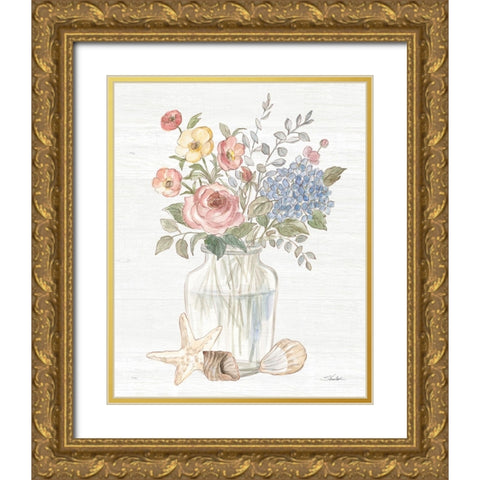 Coastal Cottage IV Gold Ornate Wood Framed Art Print with Double Matting by Vassileva, Silvia