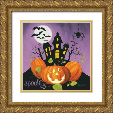 Happy Haunting II Gold Ornate Wood Framed Art Print with Double Matting by Audit, Lisa
