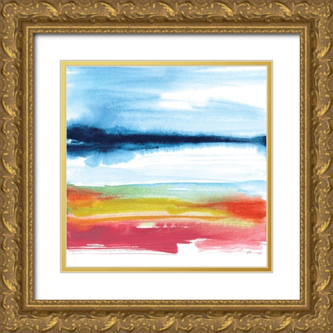 Jewel Waterway III Gold Ornate Wood Framed Art Print with Double Matting by Paschke, Chris