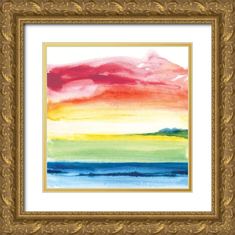 Jewel Waterway VI Gold Ornate Wood Framed Art Print with Double Matting by Paschke, Chris