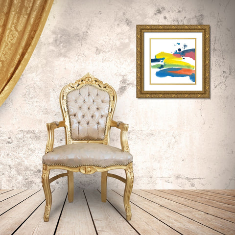 Jewel Abstraction IV Gold Ornate Wood Framed Art Print with Double Matting by Paschke, Chris