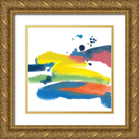 Jewel Abstraction IV Gold Ornate Wood Framed Art Print with Double Matting by Paschke, Chris