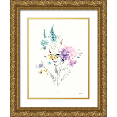 Lilac Season I Gold Ornate Wood Framed Art Print with Double Matting by Nai, Danhui