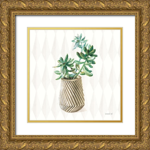 Desert Greenhouse X Sq Gold Ornate Wood Framed Art Print with Double Matting by Nai, Danhui