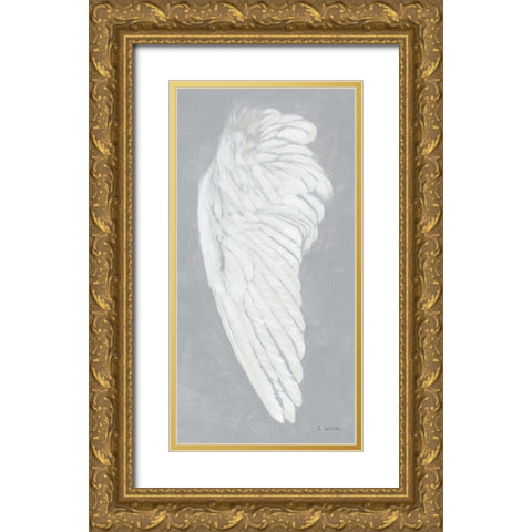 Wings II on Gray Flipped Gold Ornate Wood Framed Art Print with Double Matting by Wiens, James