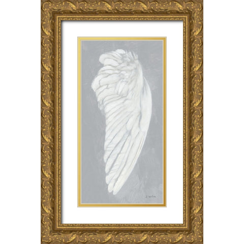 Wings III on Gray Flipped Gold Ornate Wood Framed Art Print with Double Matting by Wiens, James