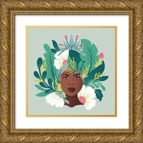 Lush Life VII Gold Ornate Wood Framed Art Print with Double Matting by Graham, Gia