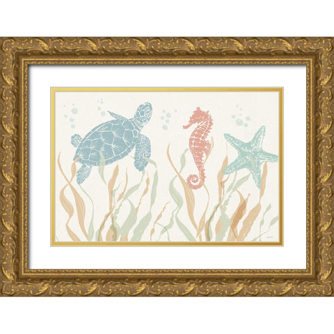 Seaside Style I Gold Ornate Wood Framed Art Print with Double Matting by Tavoletti, Anne