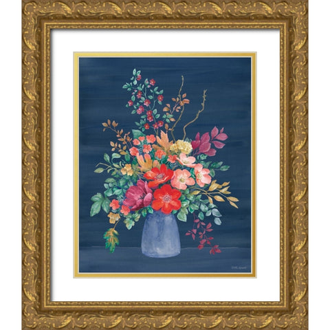 Floral Drama II Gold Ornate Wood Framed Art Print with Double Matting by Grove, Beth