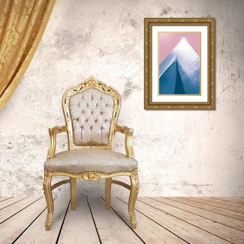 Skyscraper III Bright Gold Ornate Wood Framed Art Print with Double Matting by Aledanda