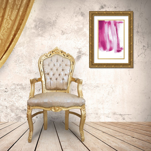 Bold Neon I Gold Ornate Wood Framed Art Print with Double Matting by Charro, Mercedes Lopez